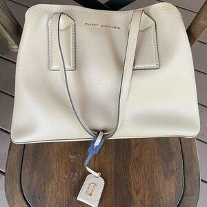 Marc Jacobs handbag, gently used, color is a camel/mauve-grey